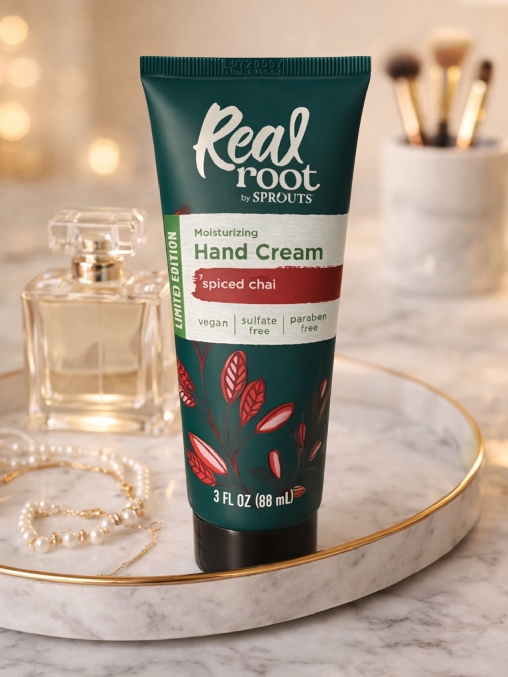 HTF Real Root by Sprouts Spiced Chai Hand Cream Limited Edition Vegan Beauty